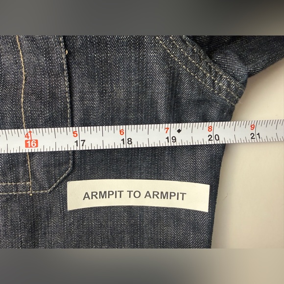 All Saints Spitalfields Hyaku Mens Denim 100% Cotton Button Up Shirt Blue Size M - Picture 9 of 10